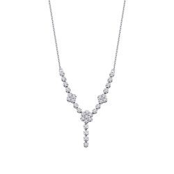 0.22 Carat Diamond Flower Necklace
