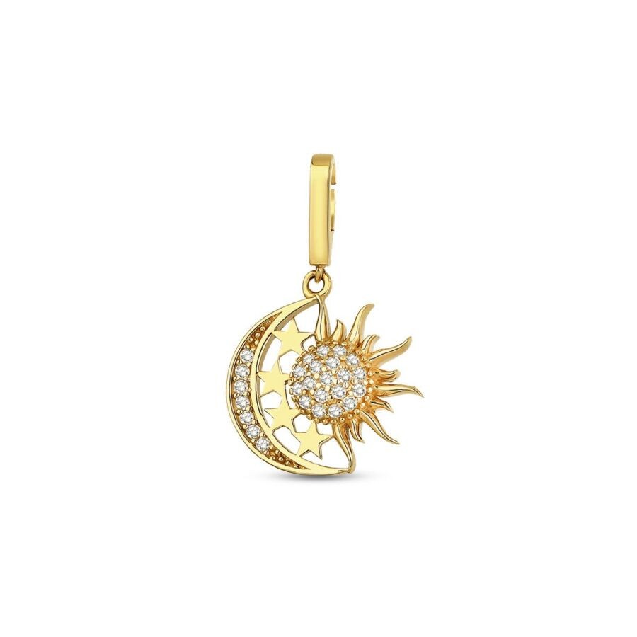 Gold-Mond-Sonne-Charm