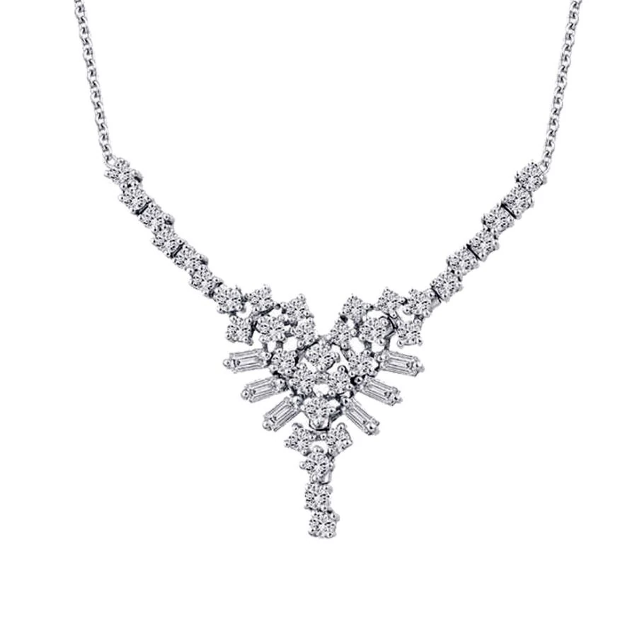 1.10 Carat Diamond Baguette Necklace