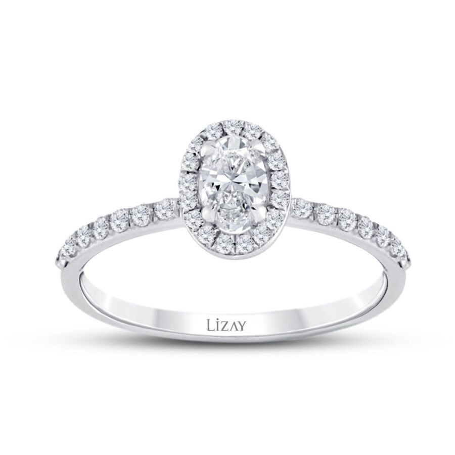 0.46 Carat Diamond Oval Solitaire Engagement Ring