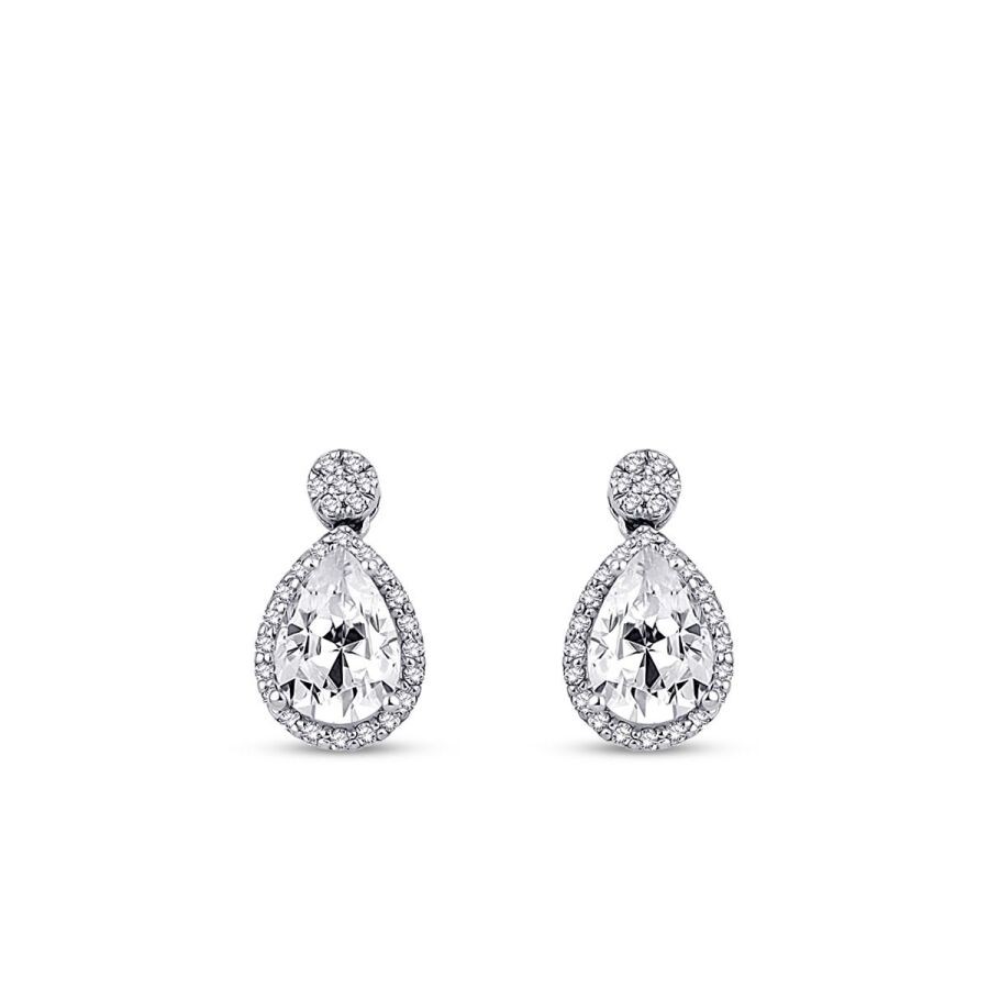 1.57 Carat Diamond White Topaz Earrings