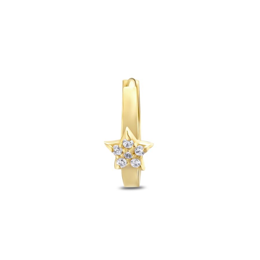 Gold Star Tragus Earring