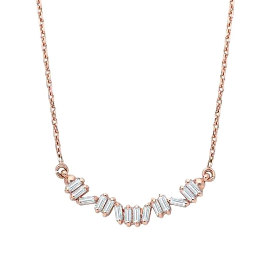0.21 Carat Diamond Baguette Necklace