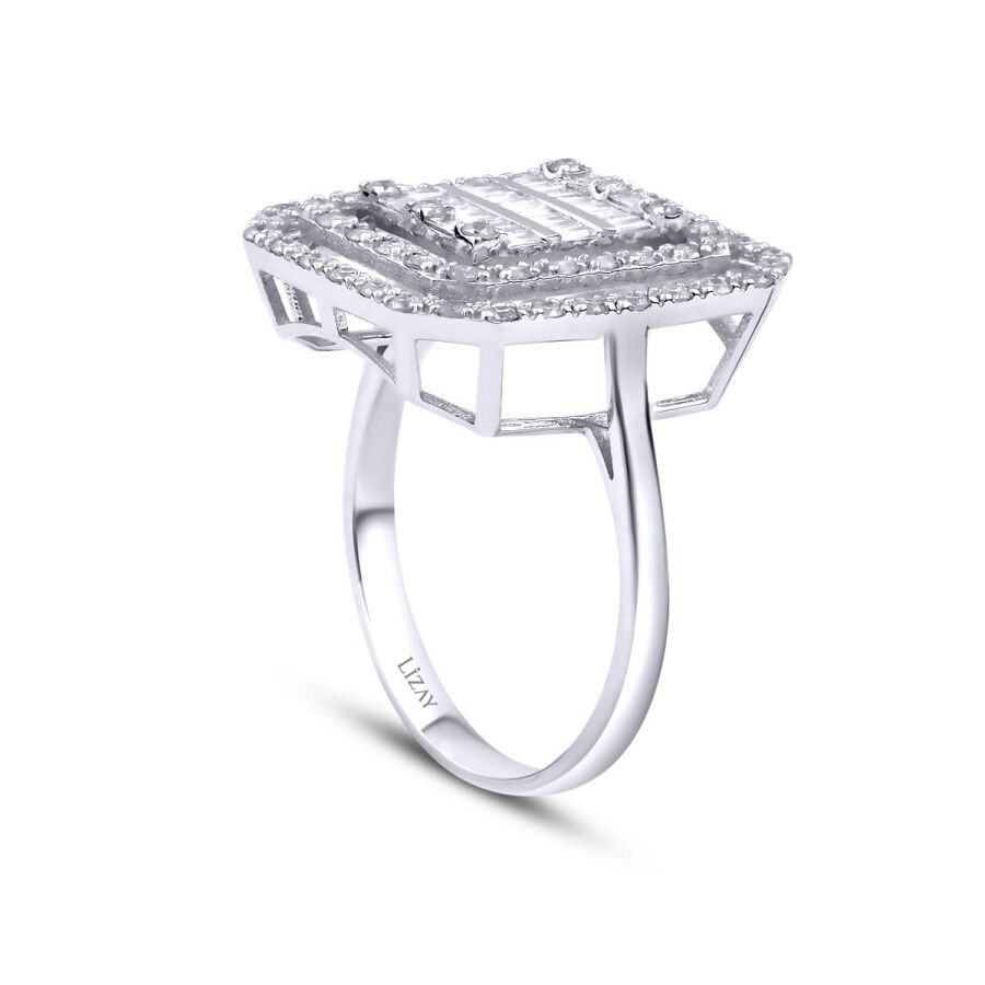 0.79 Carat Diamond Baguette Ring