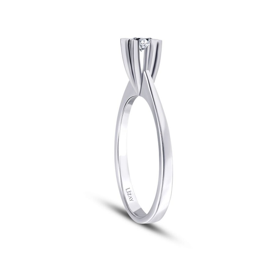 0.10 Carat Diamond Round Solitaire Engagement Ring