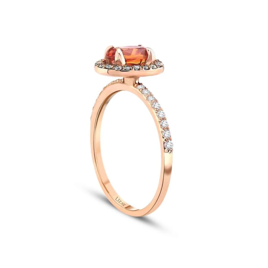 0.99 Carat Diamond Amethyst Ring