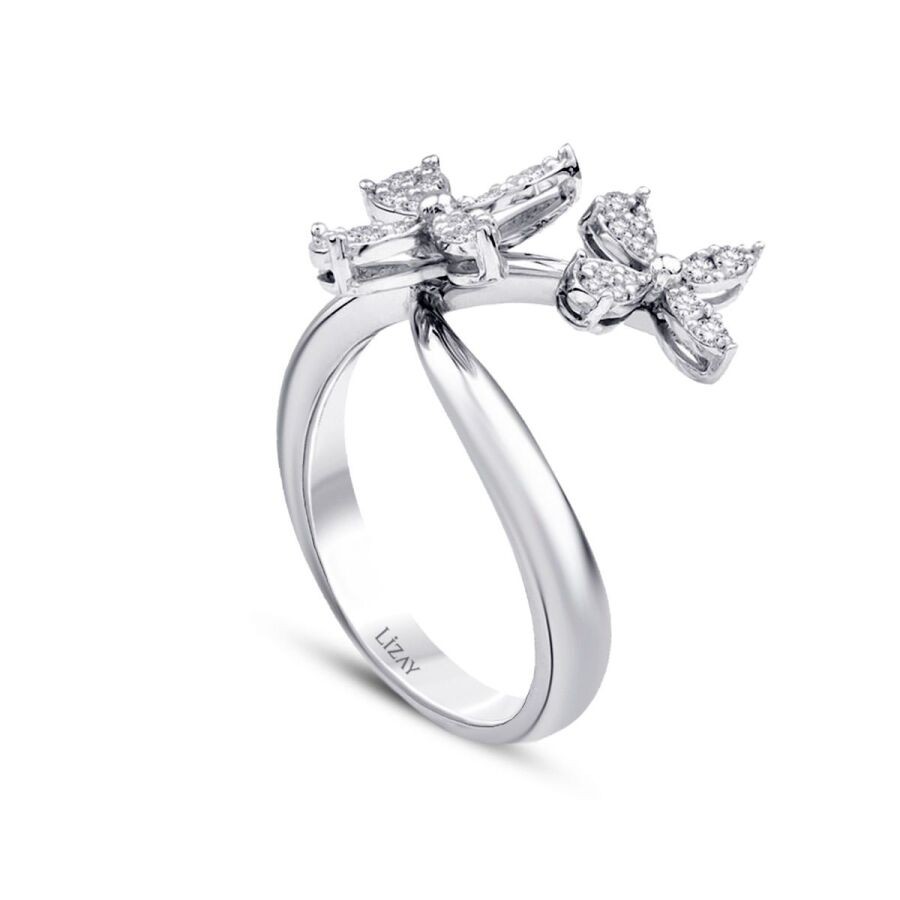 0,33 Karat Diamant Blumen Ring