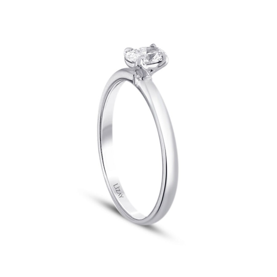 0.20 Carat Diamond Oval Solitaire Engagement Ring