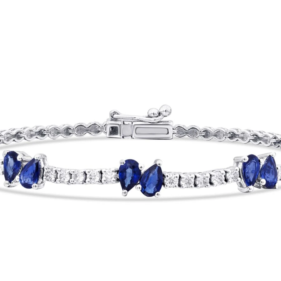 2.03 Carat Diamond Sapphire Bracelet