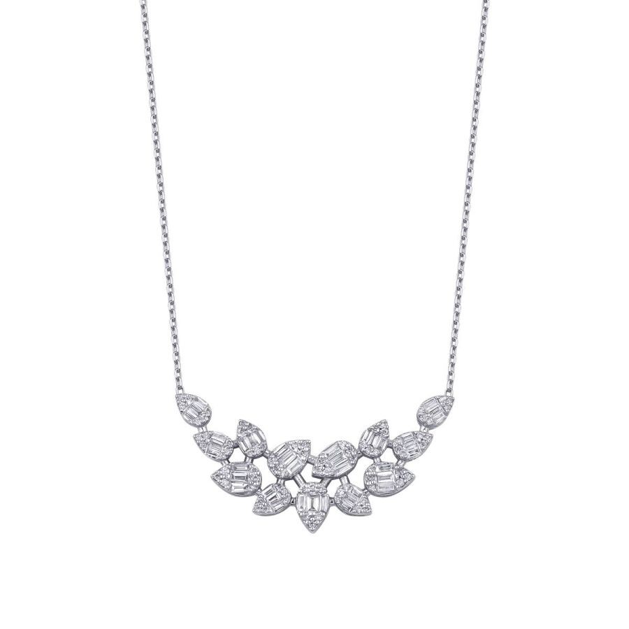 0.65 Carat Diamond Baguette Necklace