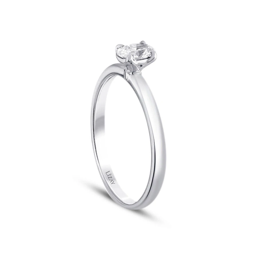 0.20 Carat Diamond Oval Solitaire Engagement Ring