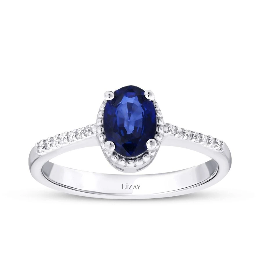 0.96 ct. Diamant Saphir Ring