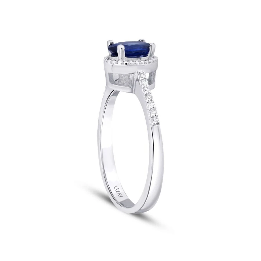 0.96 ct. Diamant Saphir Ring