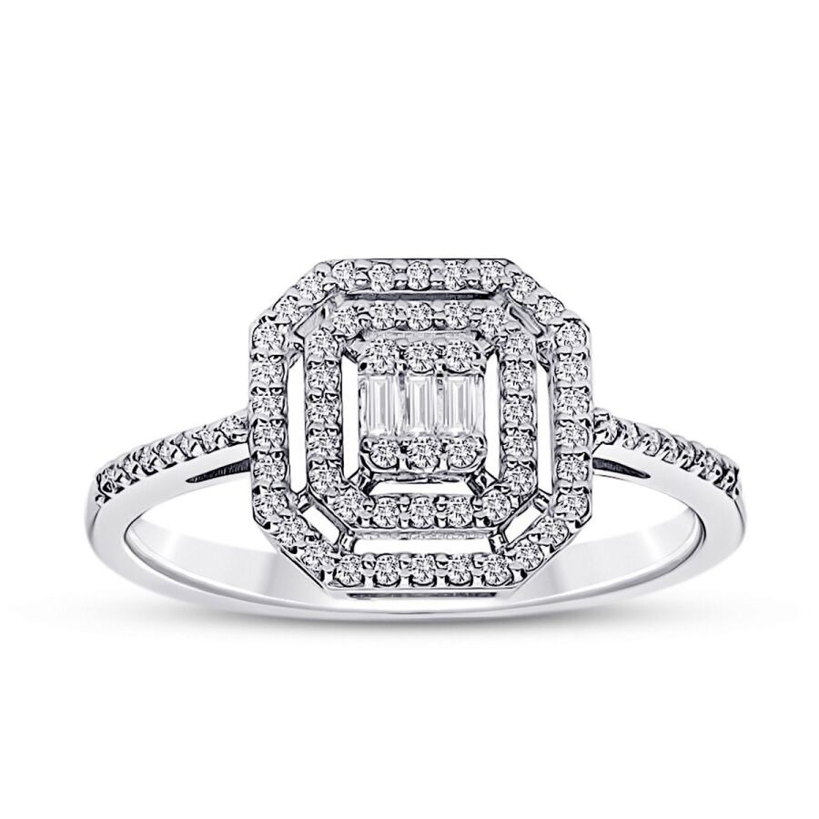 0.28 Carat Diamond Baguette Ring
