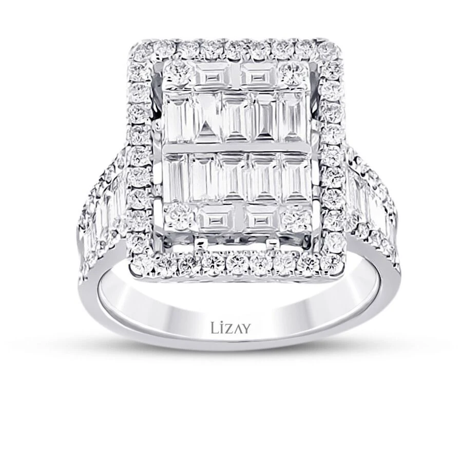 1.96 Carat Diamond Baguette Ring