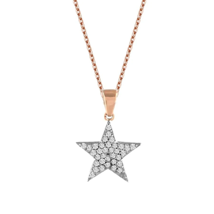 0.13 Carat Diamond Star Necklace