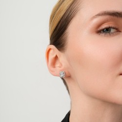 0.36 Carat Diamond Baguette Earrings
