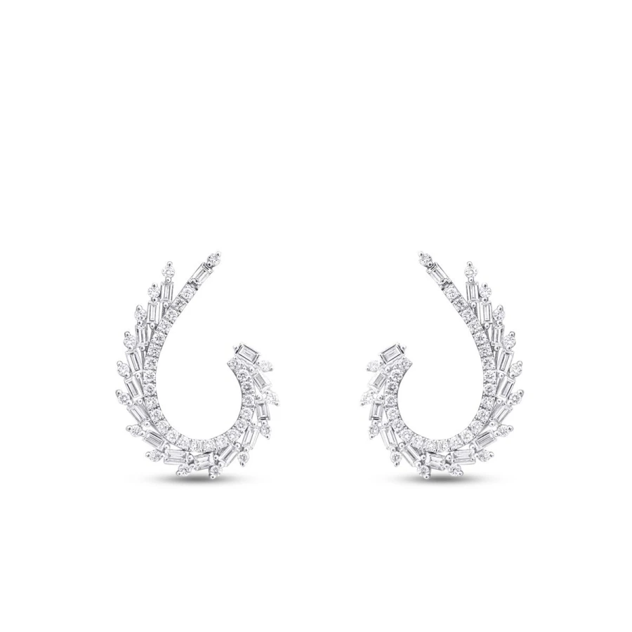 1.12 Carat Diamond Baguette Earrings