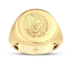Goldener Fingerabdruck Ring