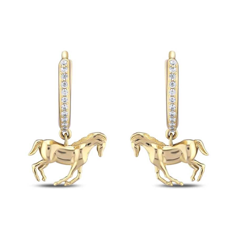 Gold Horse Earrings
