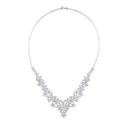 Gold Stone Flower Necklace