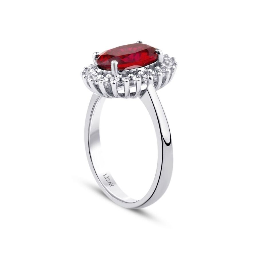 1.87 Carat Diamond Ruby Ring