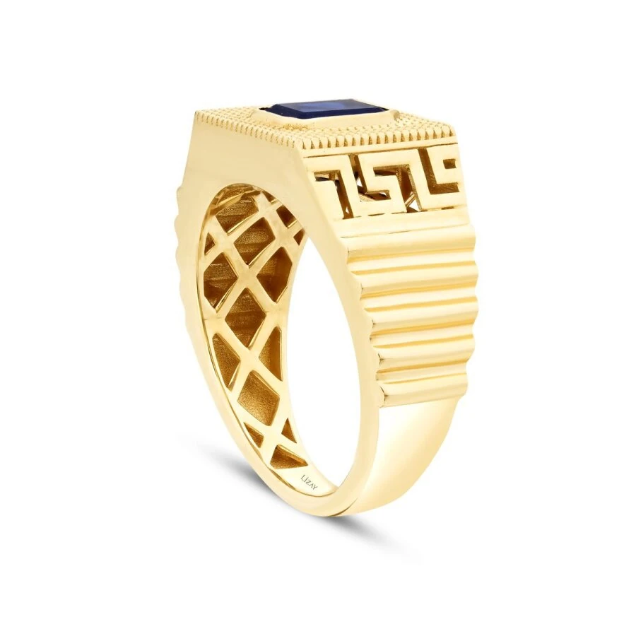 Gold Blue Stone Men’s Ring