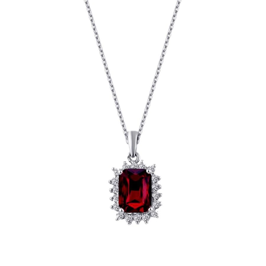 1.27 Carat Diamond Ruby Necklace
