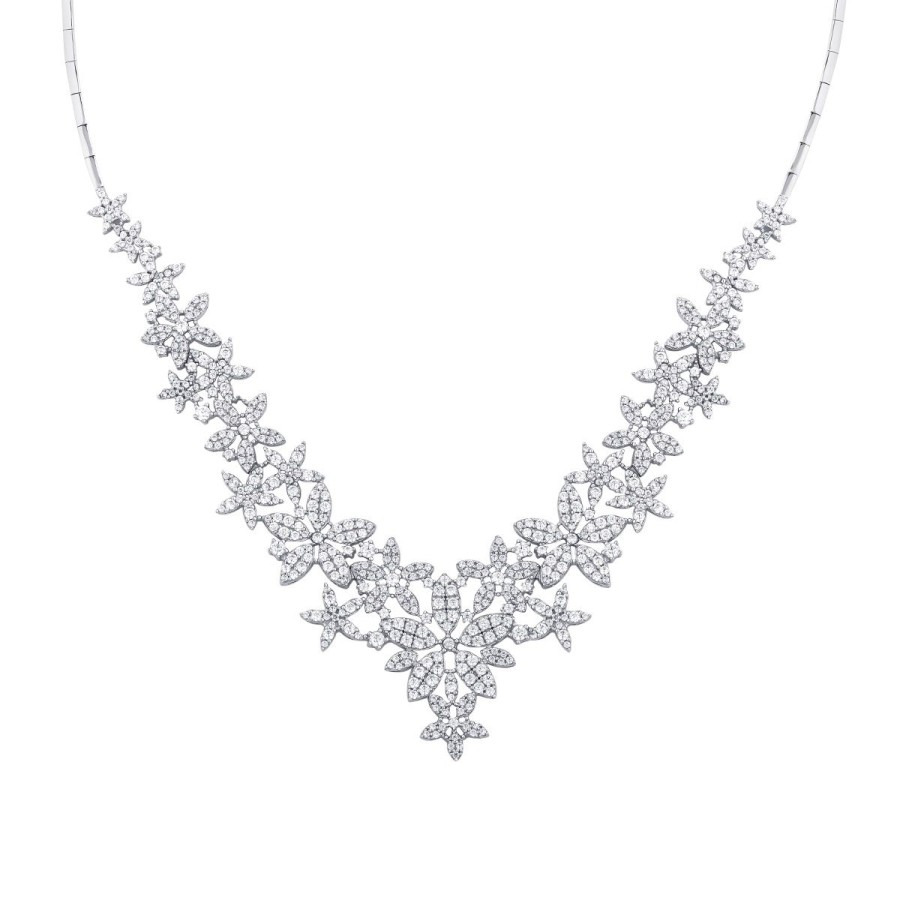 Gold Stone Flower Necklace