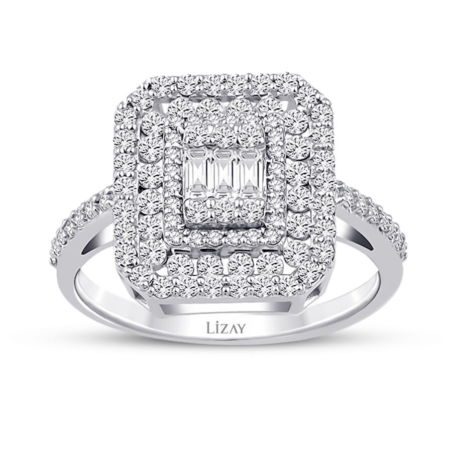 0.83 Carat Diamond Baguette Ring