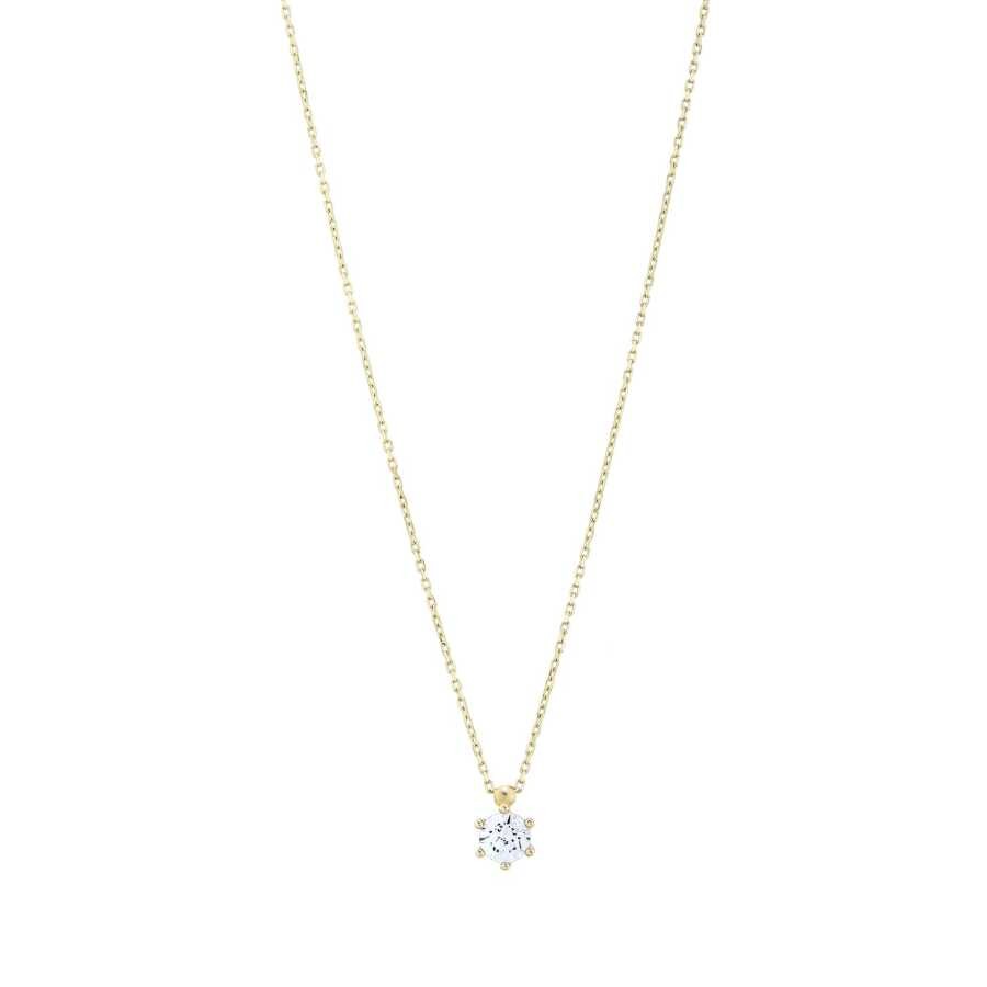 Gold Solitaire Necklace