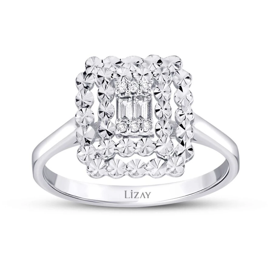 0.08 Carat Diamond Baguette Ring