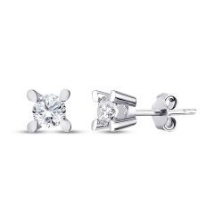 0.90 Carat Diamond Solitaire Earring