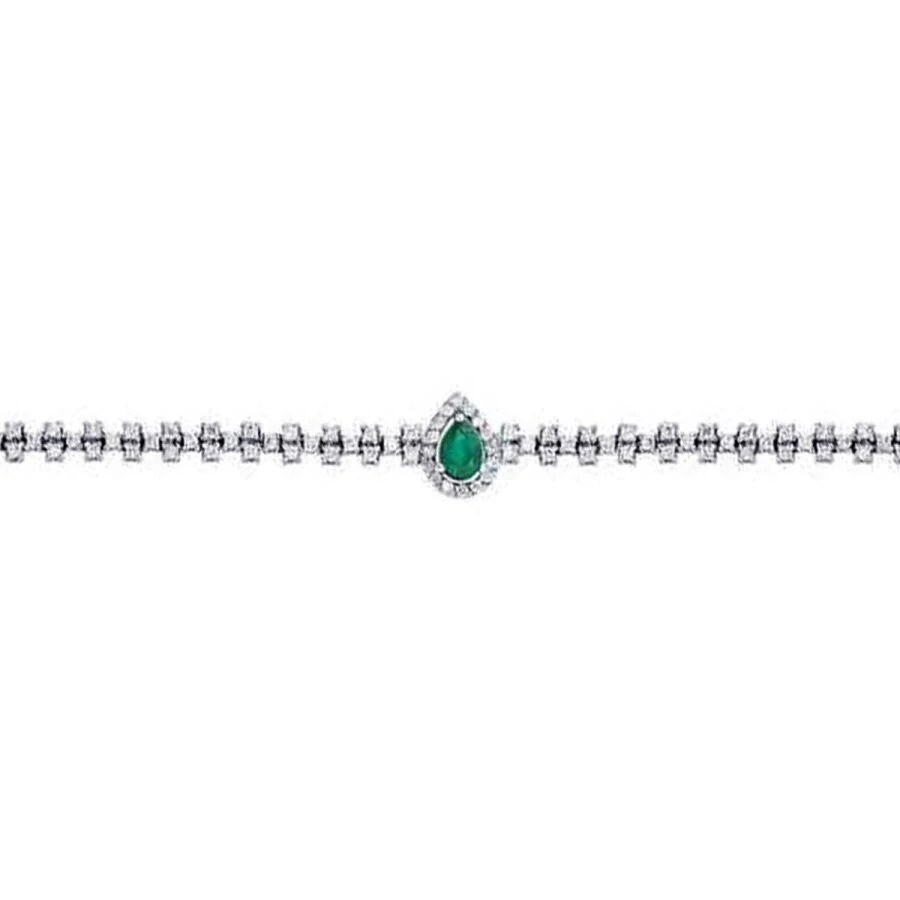 1.41 Carat Diamond Emerald Bracelet