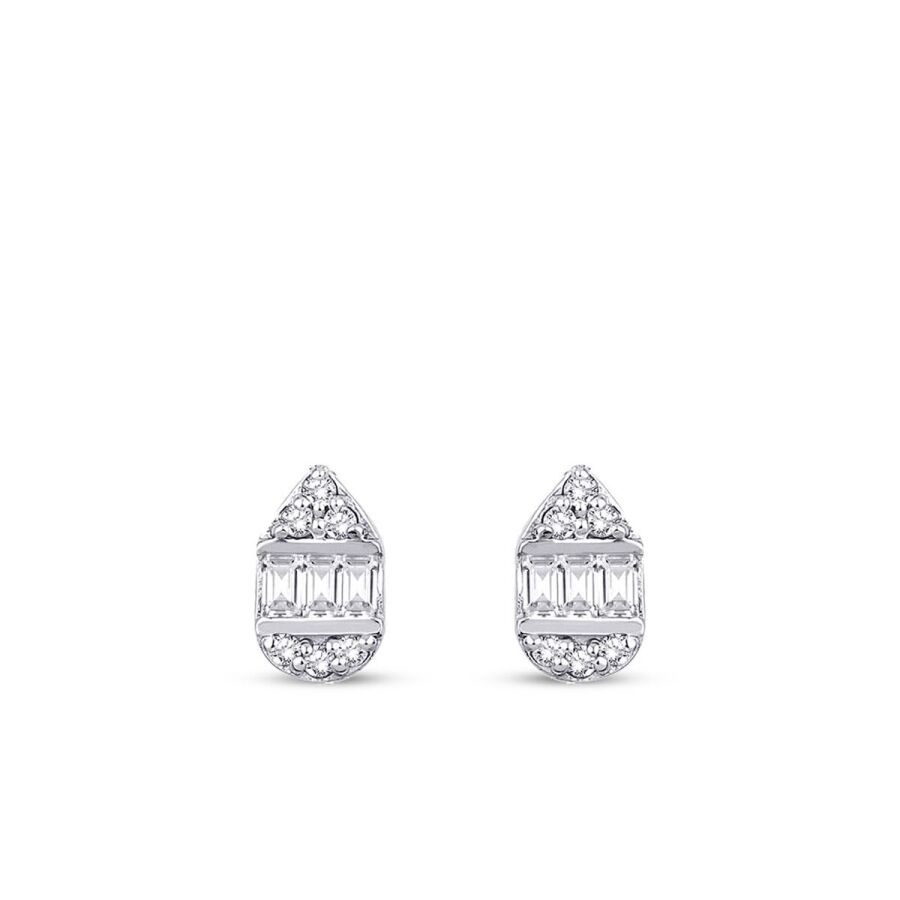 0,19 Karat Diamant Baguette Ohrringe
