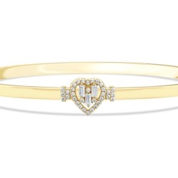 Gold Herz Baguette Armreif
