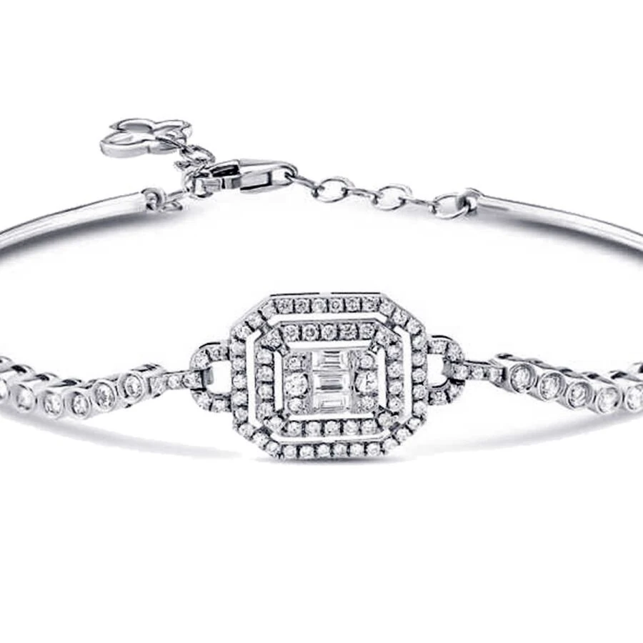 0.45 Carat Diamond Baguette Bangle