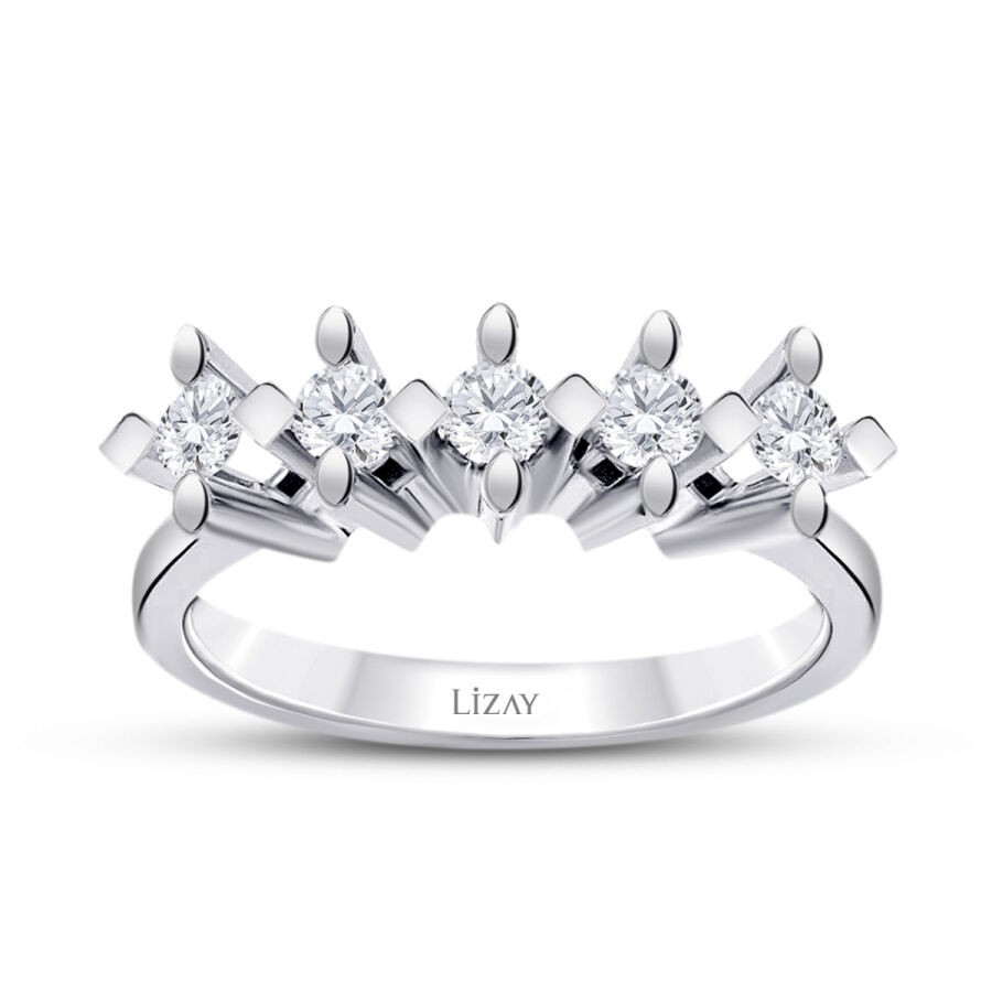 0,50 Karat Diamant Fünfstein Ring