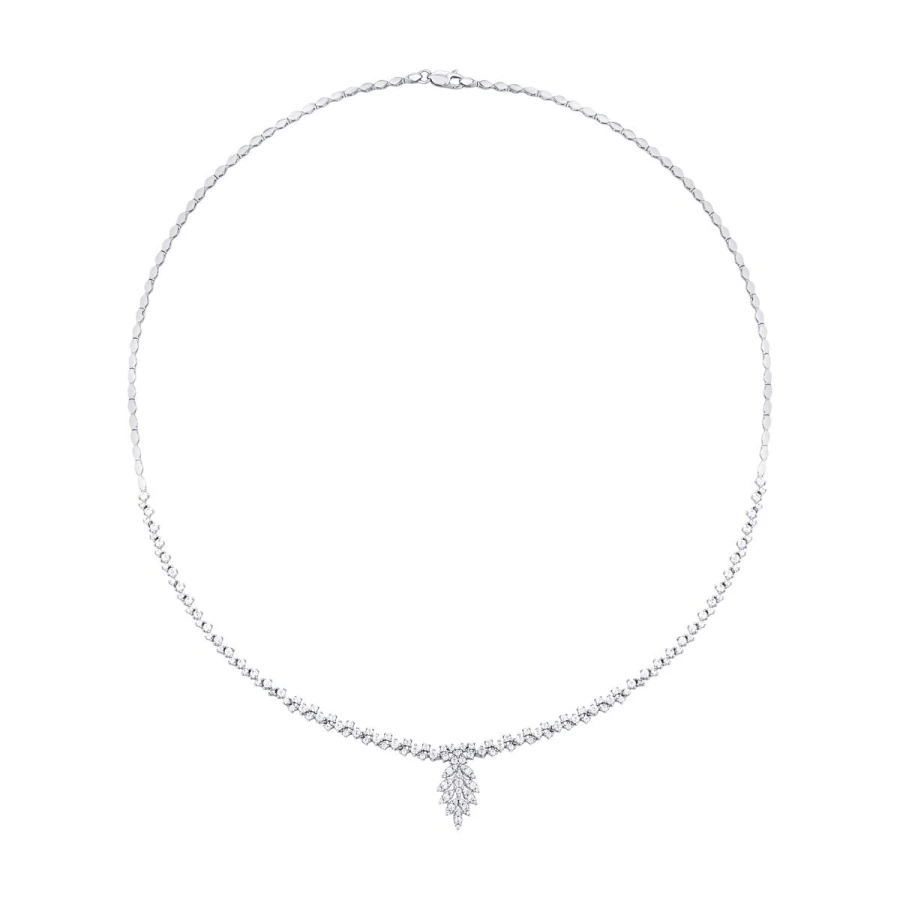 Gold Stein Blätter Halskette