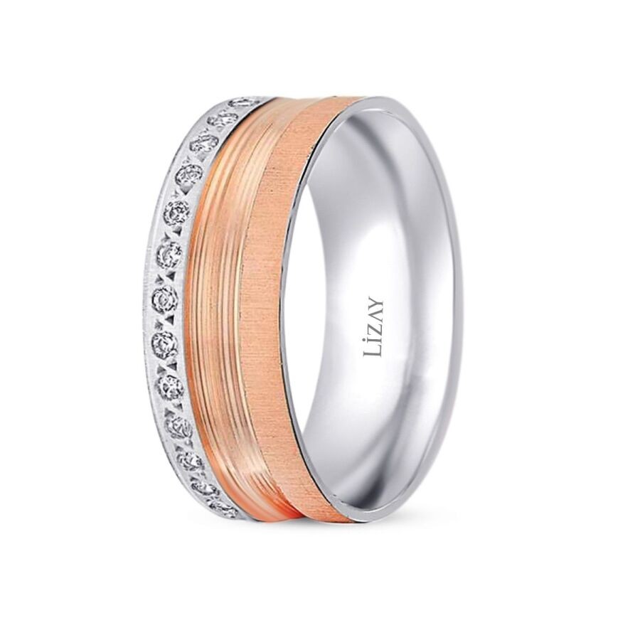 Roségold Zweifarbiger Ehering