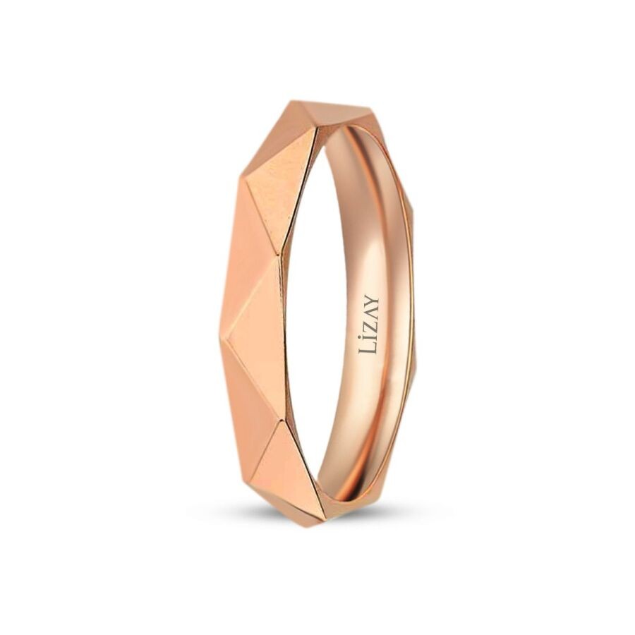 Roségold Dreieck Ehering
