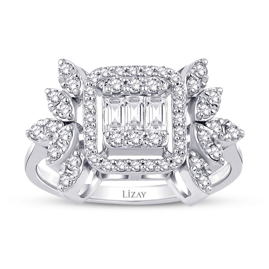 0.58 Carat Diamond Baguette Ring