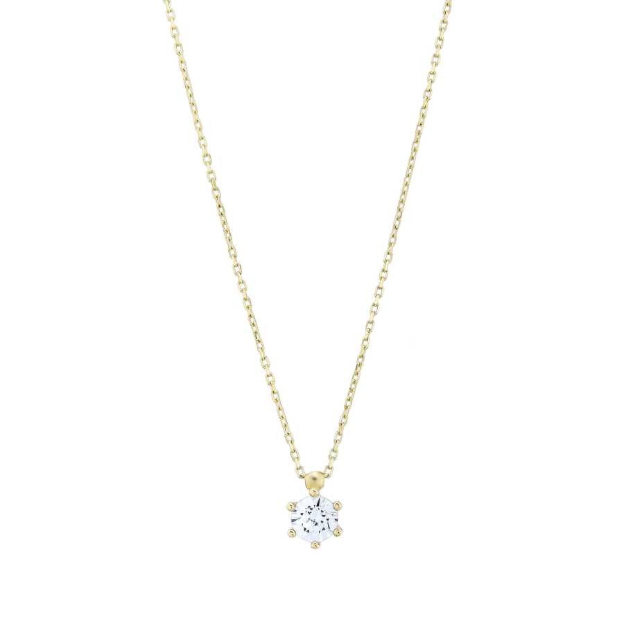 Gold Solitaire Necklace