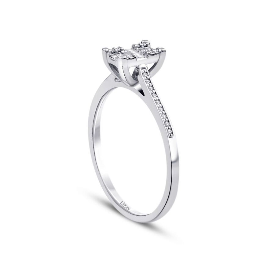 0.13 Carat Diamond Baguette Ring