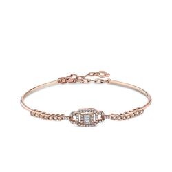0,38 Karat Diamant Baguette Armreif