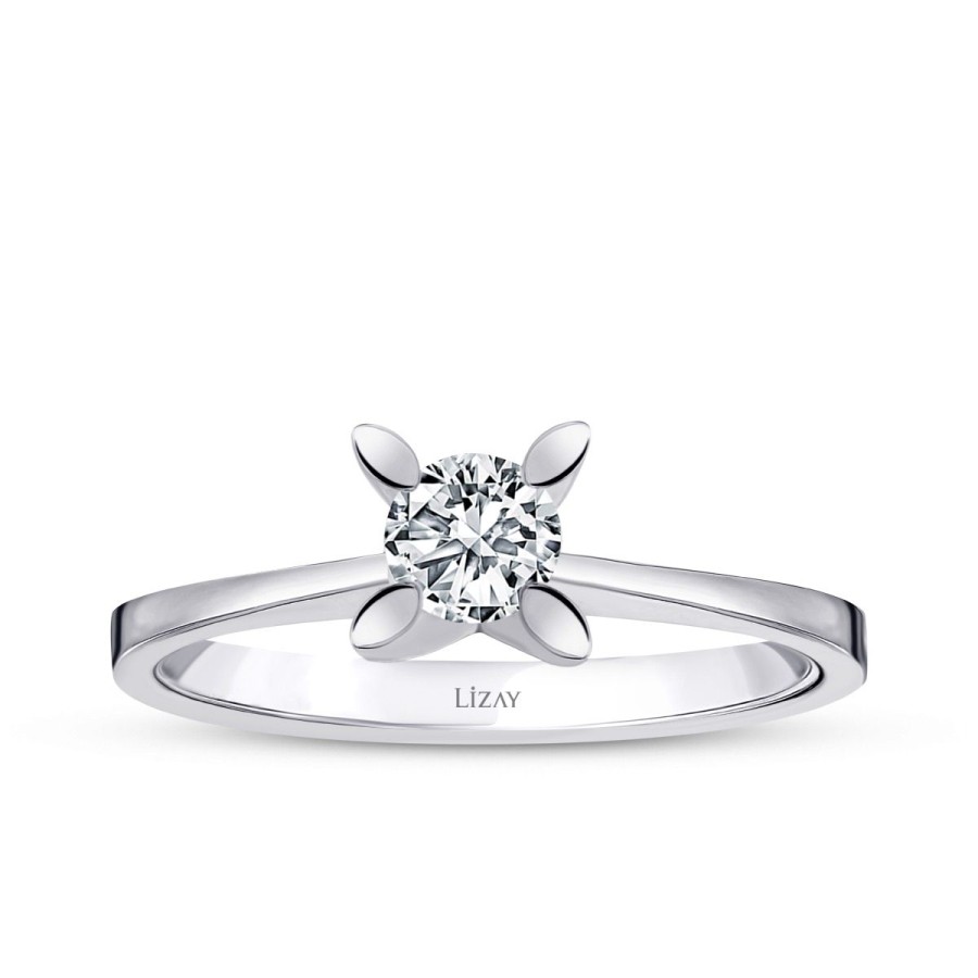 0,30 Karat Diamant Runder Solitär Verlobungsring