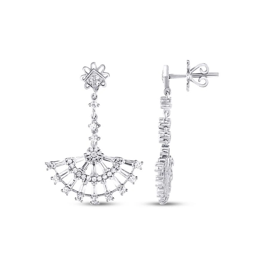 1.12 Carat Diamond Baguette Earrings