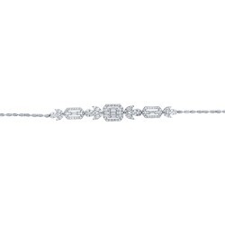 Gold Blattmuster Baguette Armband