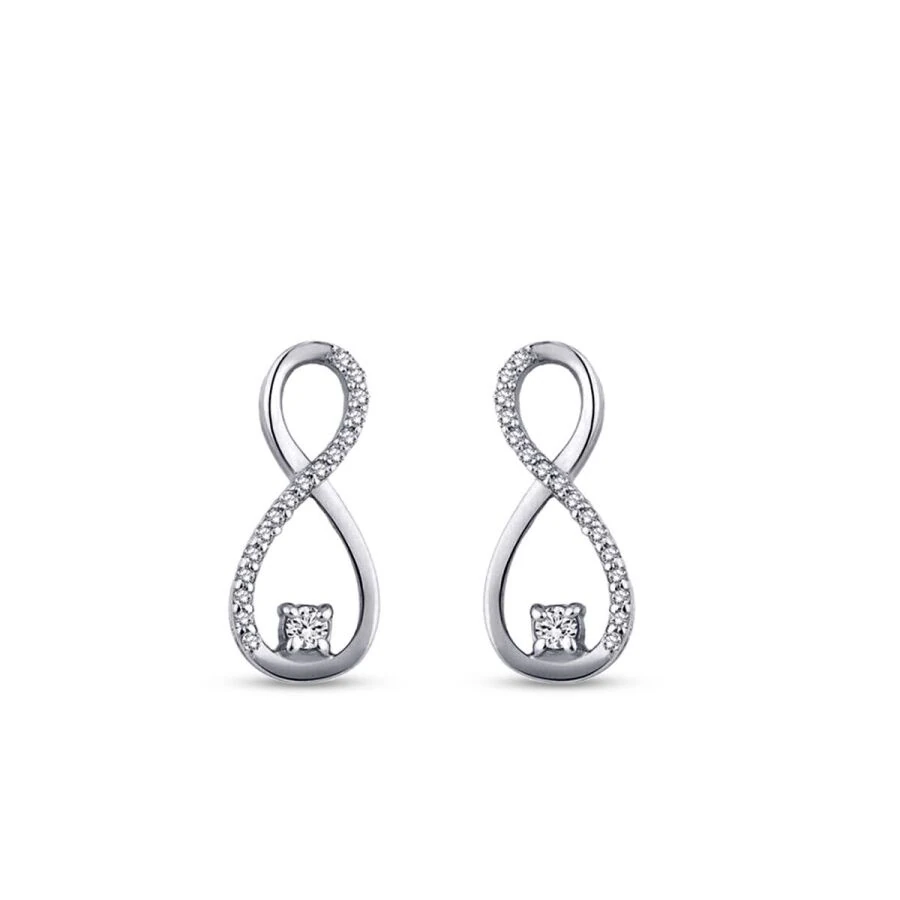 0.12 Carat Diamond Infinity Earrings