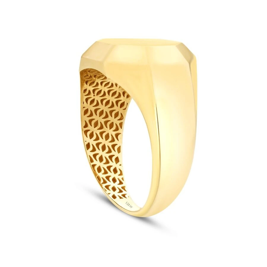 Gold Hexagon Men’s Ring